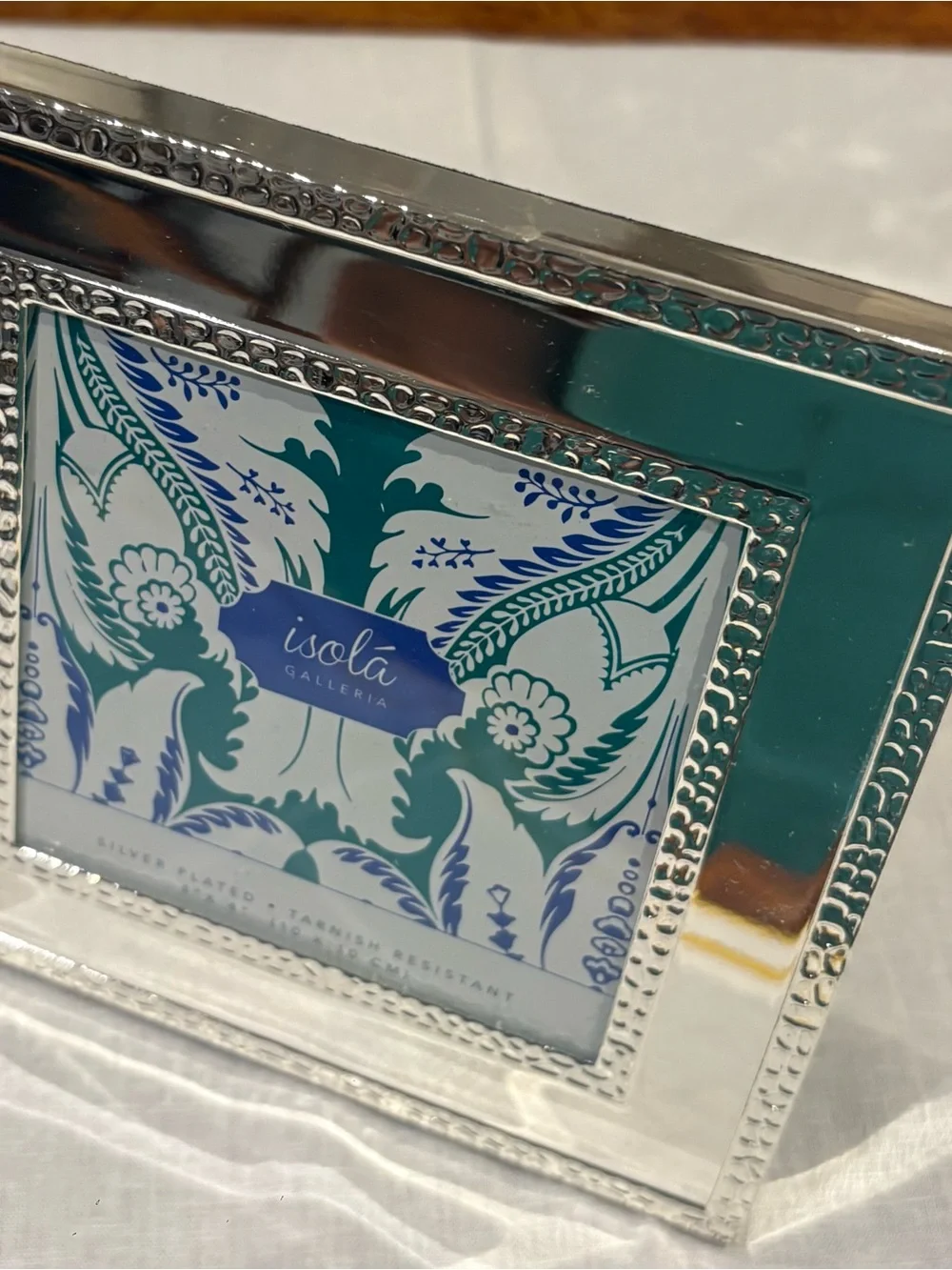 Vintage Isola Galleria Silver Photo Frame by Azzure Home 4x4 inches